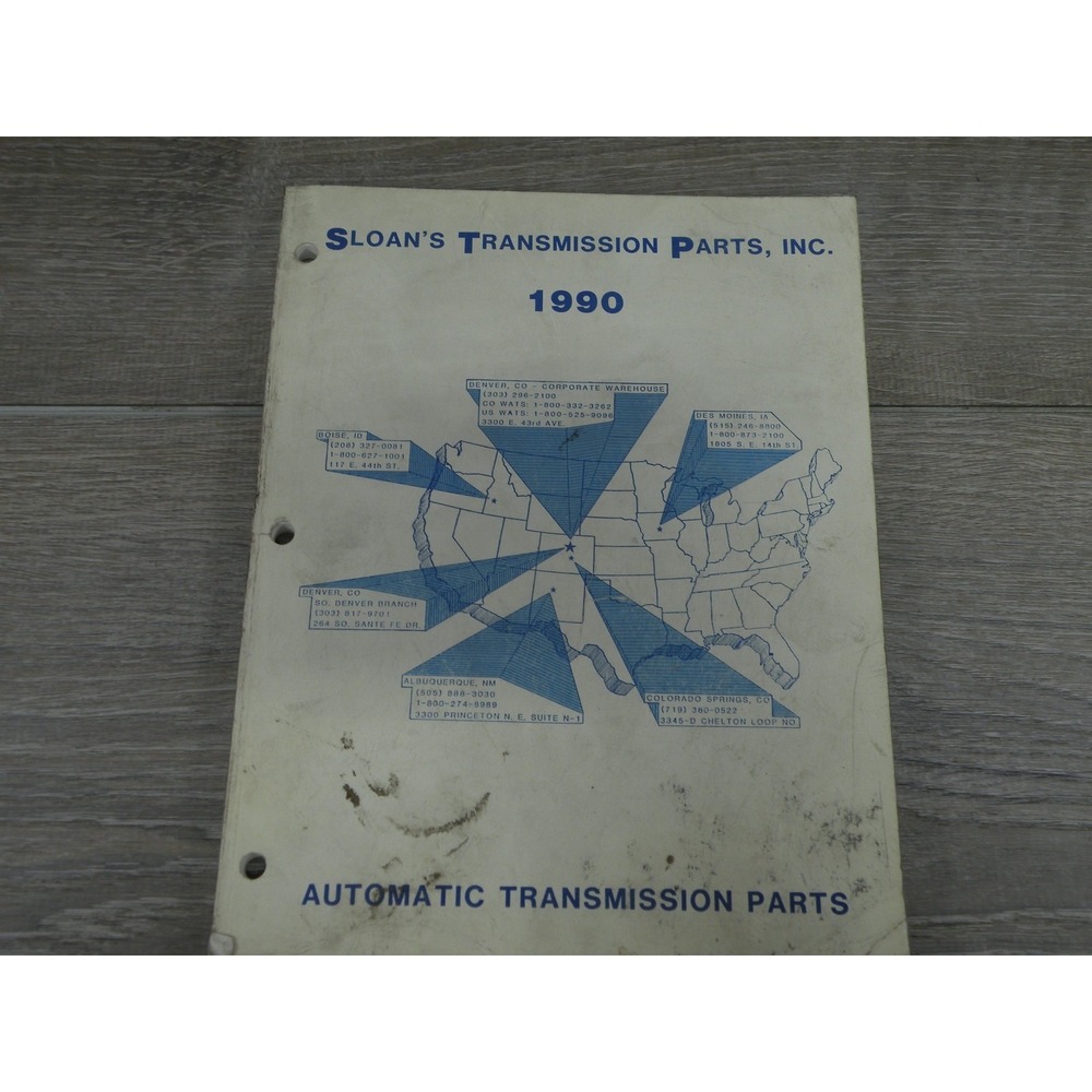 1990 Sloan's Automatic Transmission Parts Catalog - Vintage Shop Manual